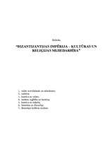Research Papers 'Bizantijas impērija - kultūras un reliģijas mijiedarbība', 1.