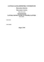 Research Papers 'Latvijas Bankas loma un politika Latvijā', 1.