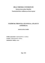 Term Papers 'Uzņēmuma personāla plānošana, atlase un attīstīšana', 1.