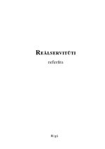 Research Papers 'Reālservitūti', 1.