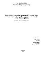 Research Papers 'Sievietes Latvijas Republikas Nacionālajos bruņotajos spēkos', 1.