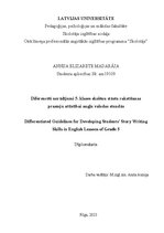 Term Papers 'Diferencēti norādījumi 5. klases skolēnu stāstu rakstīšanas prasmju attīstībai a', 1.