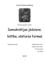 Research Papers 'Demokrātijas jēdziens, būtība, vēstures formas', 1.