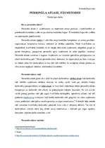 Summaries, Notes 'Personāla atlases veidi un metodes', 1.