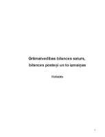 Research Papers 'Grāmatvedības bilances saturs, bilances posteņi un to izmaiņas', 1.
