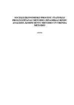 Research Papers 'Sociāli ekonomisko procesu statiskās prognozēšanas metodes: dinamikas rindu anal', 1.