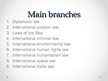 Presentations 'Branches of International Public Law', 2.