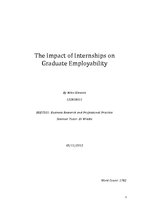Research Papers 'The Impact of Internships on Graduate Employability', 1.