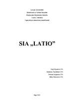 Research Papers 'SIA "Latio" organizācijas apraksts', 1.