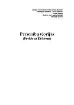 Research Papers 'Personību teorijas. Freids un Eriksons', 1.