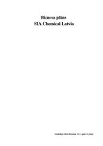 Samples 'Biznesa plāns. SIA "Chemical Latvia"', 1.