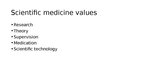 Presentations 'Tradiotional Chinese Medicine and Modern Medicine', 4.