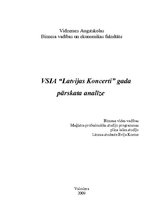 Research Papers 'VSIA "Latvijas Koncerti" gada pārskata analīze', 1.