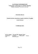 Term Papers 'Radošās darbības sekmēšanas iespējas rokdarbos 5-6 gadus veciem bērniem', 1.