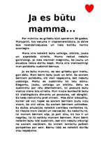 Essays 'Ja es būtu mamma', 1.