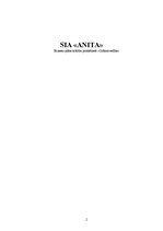 Business Plans 'SIA "Anita"', 1.