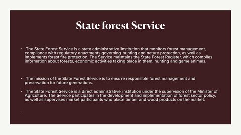 Presentations 'State Forest Service Republic of Latvia', 3.