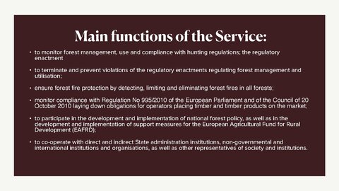 Presentations 'State Forest Service Republic of Latvia', 4.
