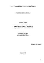 Research Papers 'Komersanta firma', 1.