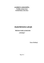 Research Papers 'Autoritārisms Latvijā', 1.
