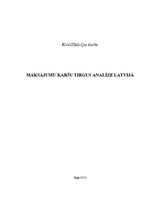 Term Papers 'Maksājumu karšu tirgus analīze Latvijā', 1.