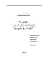Research Papers 'Nodokļi Latvijā pēc iestāšanās Eiropas Savienībā', 1.