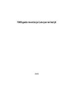 Research Papers '1905.gada revolūcija Latvijas teritorijā', 1.