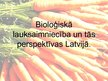 Presentations 'Bioloģiskā lauksaimniecība un tās perspektīvas Latvijā', 1.