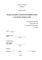 Term Papers 'Eiropas Savienības struktūrfonda administrēšanas un ieviešanas sistēma Latvijā', 1.