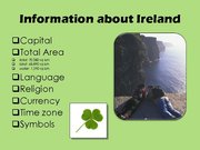 Presentations 'Tourism in Ireland', 2.