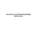 Research Papers 'Platona galvenie politiskie postulāti', 1.