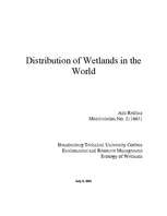 Research Papers 'Distribution of Wetlands in the World', 1.