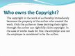 Presentations 'Copyright Issues in Different Fields', 4.
