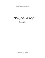 Business Plans 'SIA "Dūmi-AB"', 1.