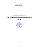 Research Papers 'ANO Pārtikas un lauksaimniecības organizācijas (FAO)', 1.