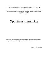 Summaries, Notes 'Sportista anamnēze', 1.