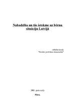 Research Papers 'Nabadzība un tās ietekme uz bērnu situāciju Latvijā', 1.