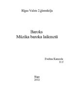 Research Papers 'Baroks. Mūzika baroka laikmetā', 1.