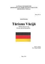 Research Papers 'Tūrisms Vācijā', 1.