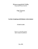 Research Papers 'Latvijas kempingu piedāvājumu raksturojums', 1.