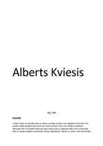 Research Papers 'Alberts Kviesis', 1.