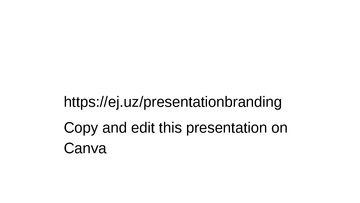 Presentations 'Personal branding & professional languages - course project', 1.