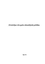 Research Papers 'Zviedrijas trīs gadu stimulējošā politika', 1.