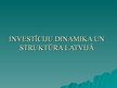 Presentations 'Investīciju dinamika un struktūra Latvijā', 1.