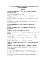 Summaries, Notes 'Pastāvēs, kas pārmainīsies. Pārmaiņas un jaunais latviešu valodā.', 1.
