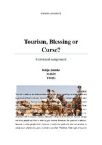 Essays 'Tourism, Blessing or Curse?', 1.