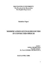 Term Papers 'Modification of English Sounds in Connected Speech', 2.