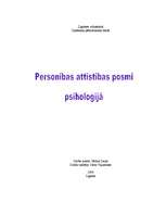 Research Papers 'Personības attīstības posmi psiholoģijā', 1.