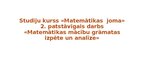 Presentations 'Mācību grāmatas izpēte un analīze Matemātika 2. klasei', 1.