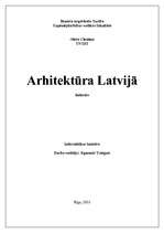 Research Papers 'Arhitektūra Latvijā', 1.